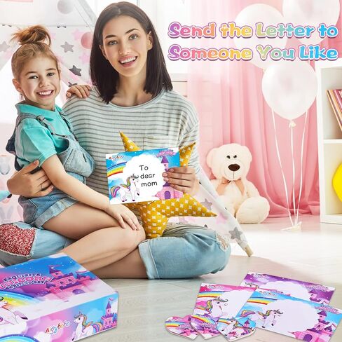 هدايا للفتيات، مجموعة قرطاسية للأطفال، مجموعة كتابة الحروف 46 قطعة، هدايا عيد الميلاد للفتيات في سن 8، 9،10،11،12، حرف عيد الميلاد المثالية للأطفال in Kuwait