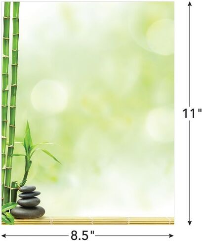 Great Papers! Serenity and Bamboo Letterhead for Invitations, Announcements and Personal Messages, Printer Friendly 8.5" x 11", 50 Pack (2023063) in Saudi Arabia