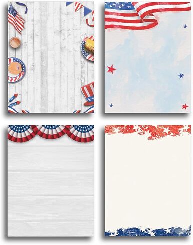 American Patriotic Stationery Printer Paper Variety Pack - 80 Sheets in Saudi Arabia