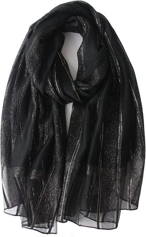 Lzylvta Silk Wool Scarf Elegant Soft Scarf Shawls and Wraps for Weddings Thin Shade Scarves for Women in Saudi Arabia
