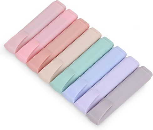 EOOUT 8 Pack Pastel Highlighters, Cream, Vintage Colors Marker Pen No Bleed Dry Fast and Easy to Hold for Bible Study Notes School Office in Saudi Arabia