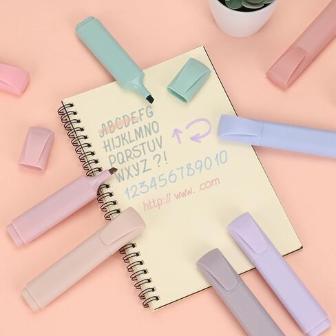EOOUT 8 Pack Pastel Highlighters, Cream, Vintage Colors Marker Pen No Bleed Dry Fast and Easy to Hold for Bible Study Notes School Office in Saudi Arabia