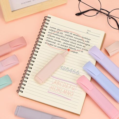 EOOUT 8 Pack Pastel Highlighters, Cream, Vintage Colors Marker Pen No Bleed Dry Fast and Easy to Hold for Bible Study Notes School Office in Saudi Arabia