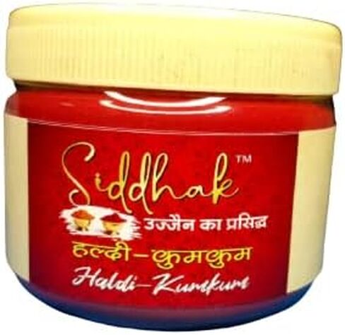 سيدهاك أوجاين هالدي رولي كوم كوم الخاص 100 جرام - دورجا بوجا بروسبيريتي | كومكم هالدي | مهرجان راخي بوجا | عناصر هدايا هووسورمينغ in Kuwait