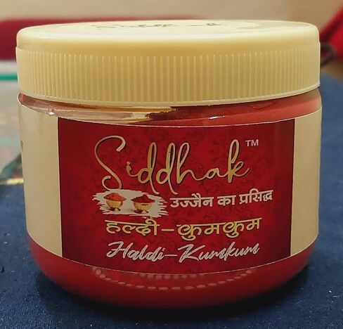 سيدهاك أوجاين هالدي رولي كوم كوم الخاص 100 جرام - دورجا بوجا بروسبيريتي | كومكم هالدي | مهرجان راخي بوجا | عناصر هدايا هووسورمينغ in Kuwait