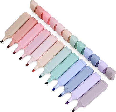 EOOUT 8 Pack Pastel Highlighters, Cream, Vintage Colors Marker Pen No Bleed Dry Fast and Easy to Hold for Bible Study Notes School Office in Saudi Arabia