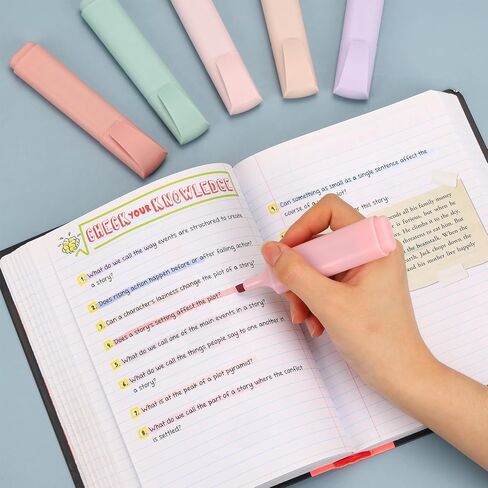 EOOUT 8 Pack Pastel Highlighters, Cream, Vintage Colors Marker Pen No Bleed Dry Fast and Easy to Hold for Bible Study Notes School Office in Saudi Arabia
