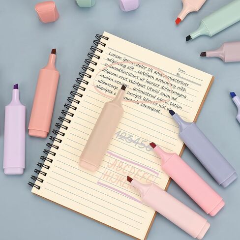 EOOUT 8 Pack Pastel Highlighters, Cream, Vintage Colors Marker Pen No Bleed Dry Fast and Easy to Hold for Bible Study Notes School Office in Saudi Arabia
