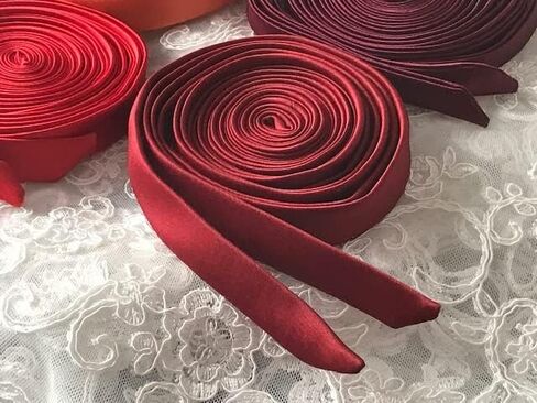 Wedding Corset Satin Ribbon 140", Women Corset Back Lace-up Straps, Zipper Replacement Corset Ribbon.// Red, Ruby, Burgundy, Orange, Pink. (Orange) in Saudi Arabia