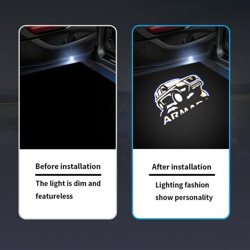 2PCS LED Car Door Logo Lights Projector Compatible with Armada 2017-2022 Puddle Lights Ghost Shadow Light Kit Car Accessories (Armada) in Saudi Arabia