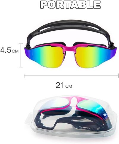 lnztzol Adult Swim Goggles Polarized Swimming Goggles for Men Women No Leaking Anti-Fog Anti-UV Clear Vision Goggles swimming in Kuwait