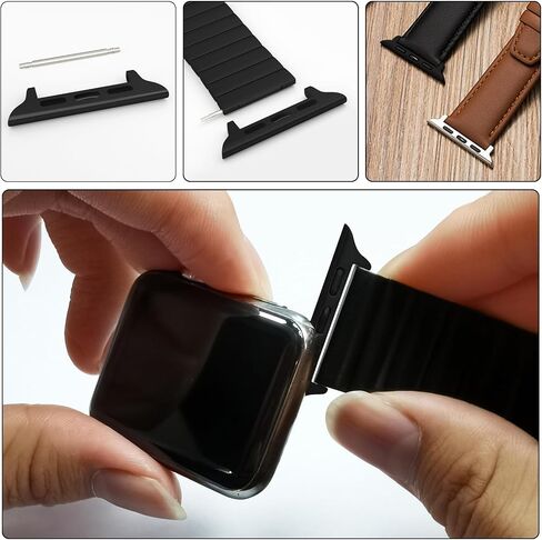 Watch Band Connector Spring Bar Watch Strap Connector Adapter Stainless Steel / Titanium Watch Band Adapter Replaceable Metal Connection Adapter with Replacement Tool, Metal Connectors for Apple Watch Band Ultra 2 Ultra (49mm), Titanium Color in Saudi Arabia