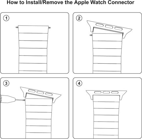 Watch Band Connector Spring Bar Watch Strap Connector Adapter Stainless Steel / Titanium Watch Band Adapter Replaceable Metal Connection Adapter with Replacement Tool, Metal Connectors for Apple Watch Band Ultra 2 Ultra (49mm), Titanium Color in Saudi Arabia