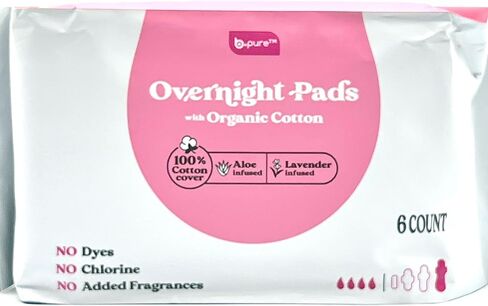 Overnight Pads, with Organic Cotton, Aloe and Lavender Infused in Saudi Arabia