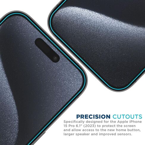 Tech Armor Screen Protector for iPhone 15 Pro 6.1 inch - HD Clear Film, Ultimate Display Protection, Crystal Clear Clarity, Easy Installation, Premium Quality, 4 Pack in Saudi Arabia