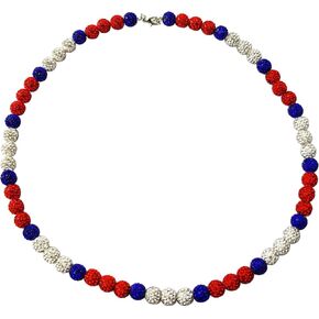 Baseball Bead Necklace Rhinestone Bling Disco Ball Necklace in Kuwait