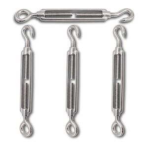 Shade Sail Hardware, Ekunbuy 304 Stainless Steel Turnbuckle Heavy Duty M5 M8 M10 Turnbuckle Hook and Eye Tent Rope Tensioner Adjustable Eye Hook Sun Shade Turnbuckle for Cables Wire 3/16 5/16 3/8 in Kuwait