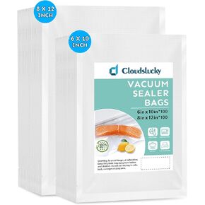 Vacuum Sealer Bags for Food 8"x12" 100 Pcs Seal a Meal Bag, Food Saver Bags Sous Vide Bags Pre-cut Thick BPA-Free Textured Heavy Duty Vacuum Seal, Meat Cheese Dry Goods in Kuwait