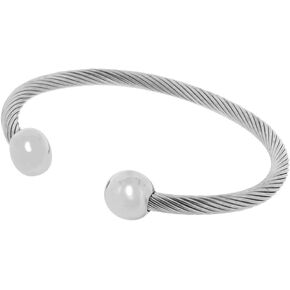 QRAY Silver Deluxe Surgical Steel Golf Athletic Bracelet Men Women C-Shaped Health Wellness Bracelet in Kuwait