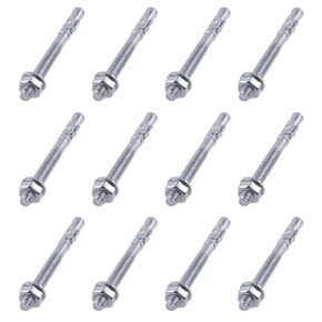 Glarks 20Pcs 3/8" x 3" Wedge Anchors Zinc Plated Heavy Duty Fastener for Concrete in Kuwait