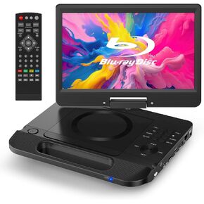 FANGOR 13.3’’ Portable Blu Ray Player with 12’’ 1080P Full HD Swivel Screen, Blu-ray DVD Player with HDMI Out & AV in, 4-5 Hours Rechargeable Battery, Support USB/Micro SD Card in Kuwait