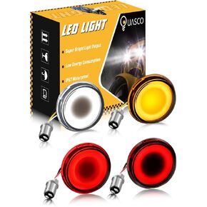 QUASCO 1157 Front Rear LED Turn Signals 2 Inch Bullet Turn Signal Light Integrated Smoked Lens Compatible with Harley Softail Sportster Road King Electra Glide Iron 883 Touring in Kuwait