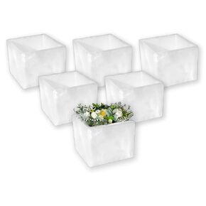 Steelite Reversible Square Riser Box, Kenny Mack Resin Smooth Tray Display Server Pearlized Platform for Commercial Banquet Catering Foodservice, Food Presentation, 12" Squared, 3" Tall, Shell White in Kuwait