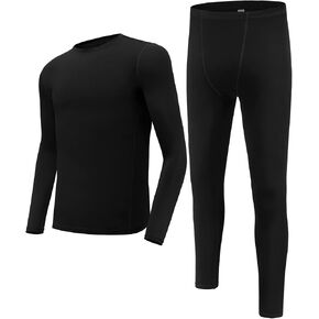 Boy's Long Sleeve Athletic Base Layer Compression Underwear Shirt Tights Set KidsThermal Underwear Set in Kuwait