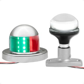 Five Oceans Boat Navigation Lights - LED Bow Light, Navigation Lights for Boats LED Red and Green, Boat Lights Navigation Horizontal Mount Sidelight, 12V, USCG Rules 2NM - FO4431-C1 in Kuwait