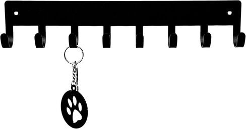 Plain Black Sports Medal Hanger Display - 14.5 inches with 10 Hooks - Made in The USA in Kuwait