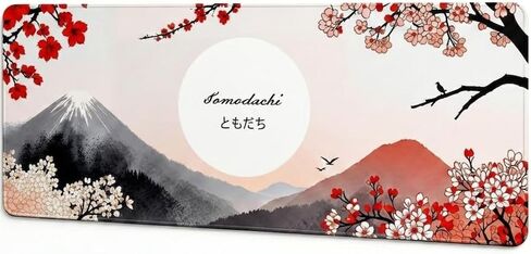 Polka Dot Black & Ivory White Mouse Pad, 31.5x11.8 Extended Large Gaming Mouse Pad Desk Mat 3mm, XL Long Computer Keyboard Mousepad,Non-Slip Base Stitched Edge Desk Decor in Kuwait