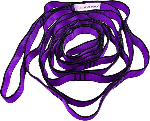 Aerial Yoga Hammock Daisy Chains Strap, Strong 22kN Adjustable with 10 Loops, No Stretch, Climbing Strap Nylon Chain Sling FOR Aerial Yoga,Swing, Hammock, Suspension, Exercise in Kuwait