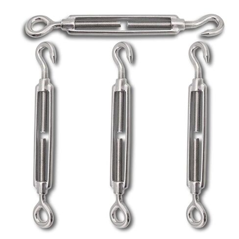 Shade Sail Hardware, Ekunbuy 304 Stainless Steel Turnbuckle Heavy Duty M5 M8 M10 Turnbuckle Hook and Eye Tent Rope Tensioner Adjustable Eye Hook Sun Shade Turnbuckle for Cables Wire 3/16 5/16 3/8 in Kuwait