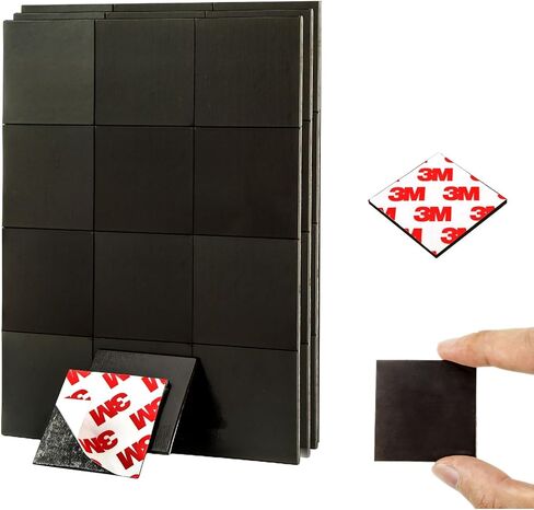 Magnetic Squares with 3M Adhesive Backing(144PCS Each 3/4" x 3/4"),Self Sticky Pre-Cut Magnet Tape Strip for Toldder Family Activities,Peel and Stick for Cards/Picture/Poster (80mil Magnet) in Kuwait