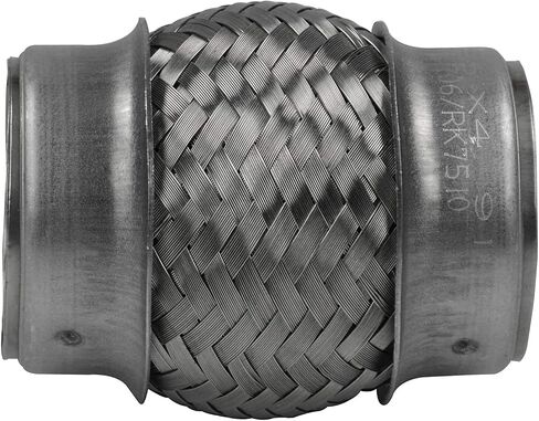 قوة ملحوظة RP، أنبوب عادم مرن RK7541 مقاس 2.25 بوصة × 8 بوصة مصنوع من الفولاذ المقاوم للصدأ شديد التحمل مقاس 12 بوصة OL in Kuwait