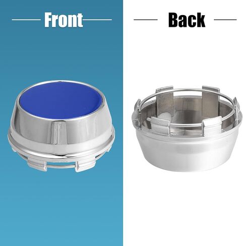 ACROPIX 66mm Outer Diameter 6 Clips Car Wheel Tyre Center Hub Caps Covers for Vehicle Silver Tone Black - Pack of 4 in Kuwait
