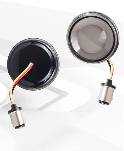 QUASCO 1157 1156 إشارات الانعطاف LED، مصابيح خلفية أمامية مسطحة 3 1/4 بوصة عدسة مدخنة مدمجة متوافقة مع Harley Electra Glide Softail Ultra Classic Ultra Limited Road King Tour Glide in Kuwait