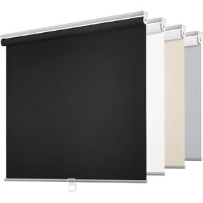 ChrisDowa Cordless Free-Stop 100% Blackout Blinds for Windows, Roller Windows Shades with Thermal Insulated, UV Protection Fabric for Living Room, Office and Home. Easy to Install.Grey,46" W X 72" H in Kuwait