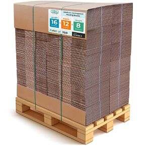 IDL Packaging Medium Corrugated Moving Boxes 16"L x 12"W x 12"H (Pack of 5) - Excellent Choice of Sturdy Packing Boxes for USPS, UPS, FedEx Shipping - Easy-to-Recycle Cardboard Boxes for Packaging in Kuwait