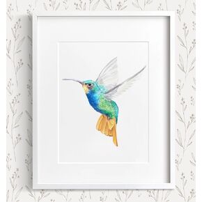 Bird Art Print, Bird Wall Decor, Garden Watercolor Painting, Bird Lover Woodland Birthday Gift, UNFRAMED, Signed by Artist (8x10" Unframed, Set of 4) in Kuwait