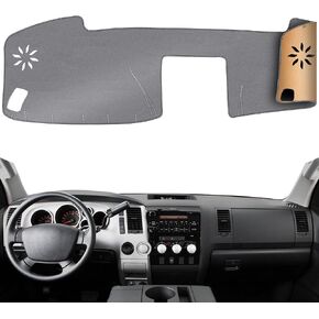 Upgrade Dacron Dashboard Cover Fit for 2007-2013 Toy-OTA Tundra, 2008-2017 Sequoia Effective Anti Glare, Reduce Reflection, Sun Protection, Dust Proof, UV-Proof -Grey in Kuwait