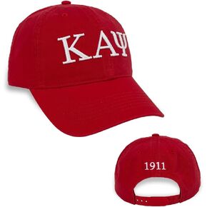 قبعة بيسبول Kappa Alpha Psi Yo Nupe ذات حواف مطرزة، قبعة قابلة للتعديل بحزام قماشي للبالغين (النمط 4) أحمر in Kuwait