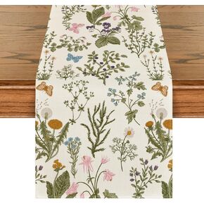 Artoid Mode Wildflowers Floral Spring Table Runner, Seasonal Summer Butterfly Kitchen Dining Table Decoration for Home Party 13x72 Inch in Kuwait
