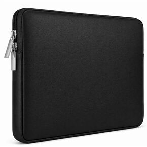 RAINYEAR 14 Inch Laptop Sleeve Soft PU Leather Case Protective Water Resistant Zipper Cover Carrying Bag Compatible with 14" Notebook Computer Chromebook, 14 MacBook Pro/Max(Red) in Kuwait