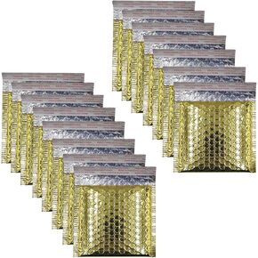 5x5" Holographic Bubble Mailers Mail Bags Jewelry Shipping Bag Self Seal Padded Envelopes Pouches 15Pcs in Kuwait