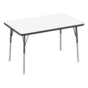 طاولة علوية للسبورة البيضاء للأنشطة ذات ارتفاع قابل للتعديل من Learniture، مستديرة على شكل عمق 48 بوصة، باللون الأبيض in Kuwait