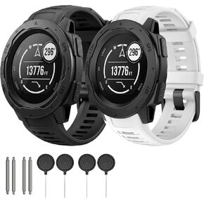 2 Pack Waterproof Bands Compatible with Garmin Instinct/Instinct 2 Bands in Kuwait