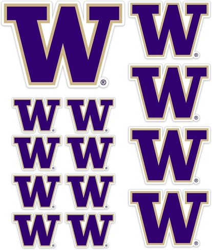 ملصق جامعة واشنطن U of W UW Huskies Huskies ملصقات هاسكي شارات الفينيل زجاجة مياه للكمبيوتر المحمول وقصاصات السيارة T3 (النوع 3-1) in Kuwait