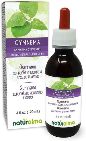 Naturalma Gymnema (Gymnema sylvestre or Marsdenia sylvestris) leaf Alcohol-free Tincture - 4 fl oz Liquid extract in drops - Herbal supplement - Vegan in Kuwait