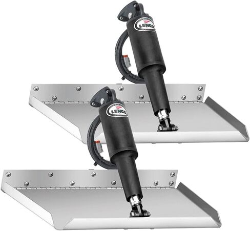LENCO Marine Trim Tab Kit، 12 بوصة × 9 بوصة، 12 فولت، حامل على الحافة (15015-101) in Kuwait